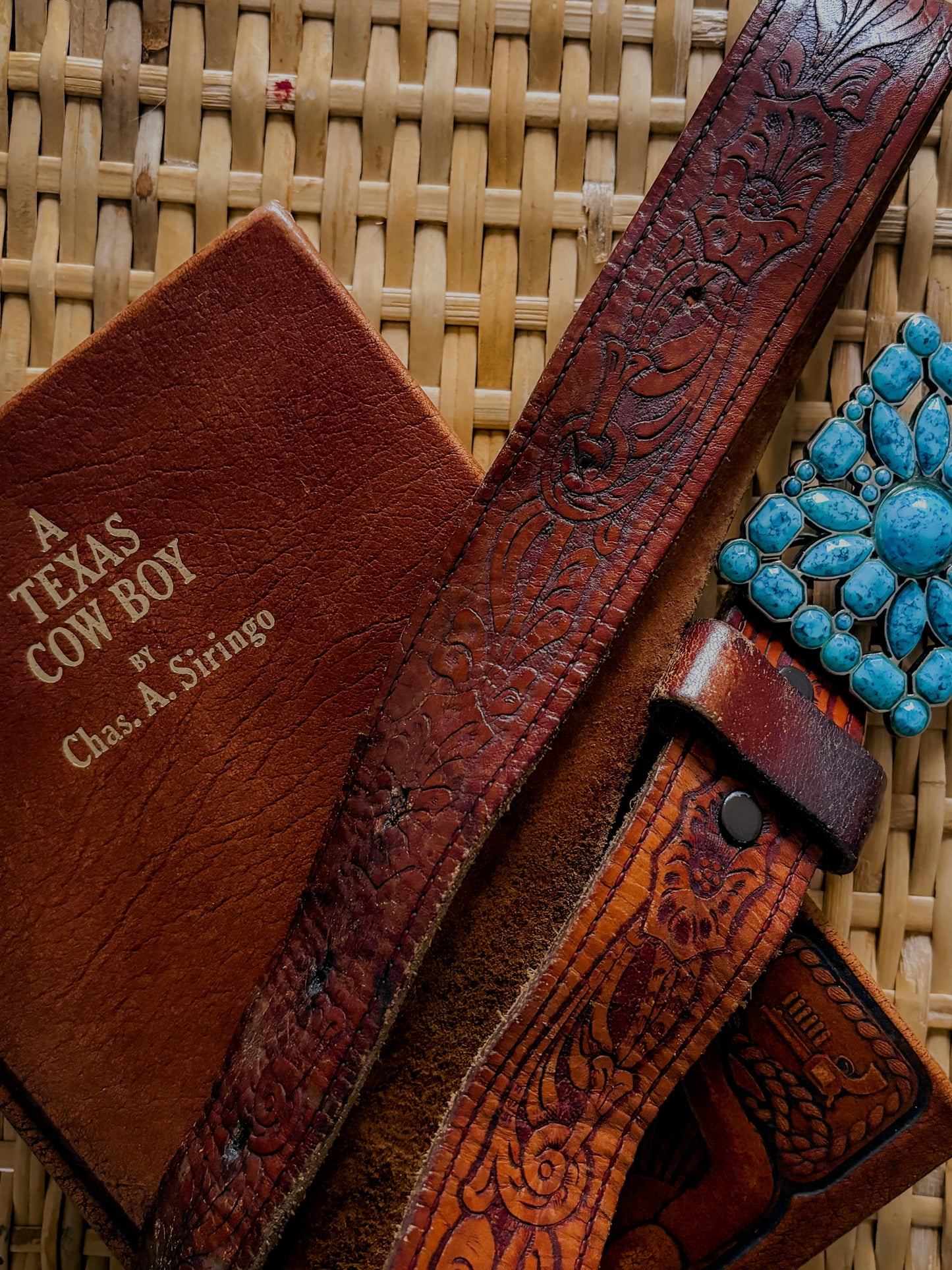 Turquoise Flower Belt (M/L)