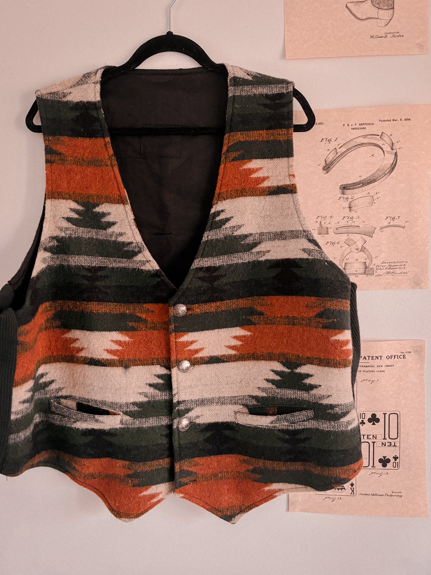 Buffalo Coin Aztec Vest (XL)