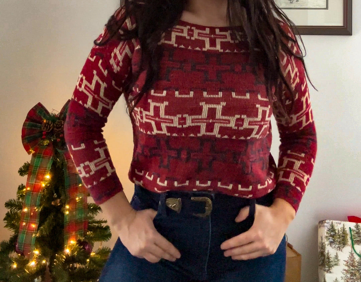 Holiday Aztec Sweater (S/M)