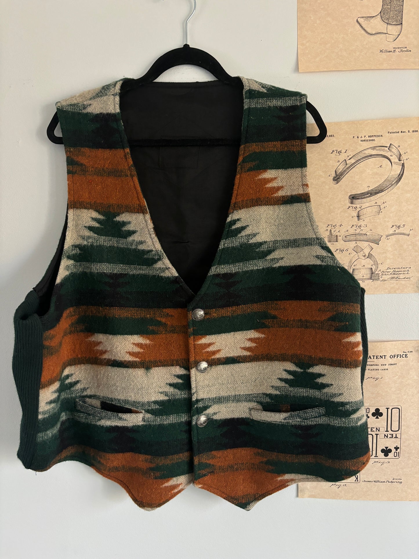 Buffalo Coin Aztec Vest (XL)