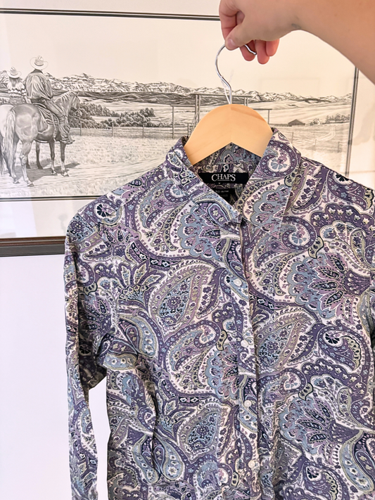 Paisley Lavender Button-up (M)