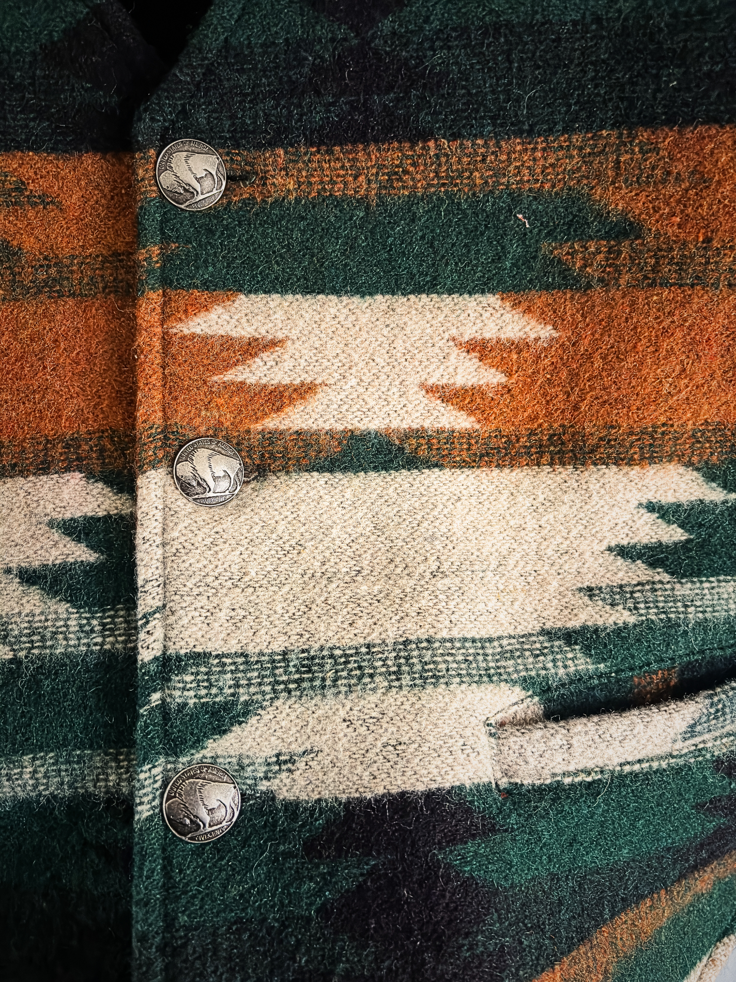 Buffalo Coin Aztec Vest (XL)