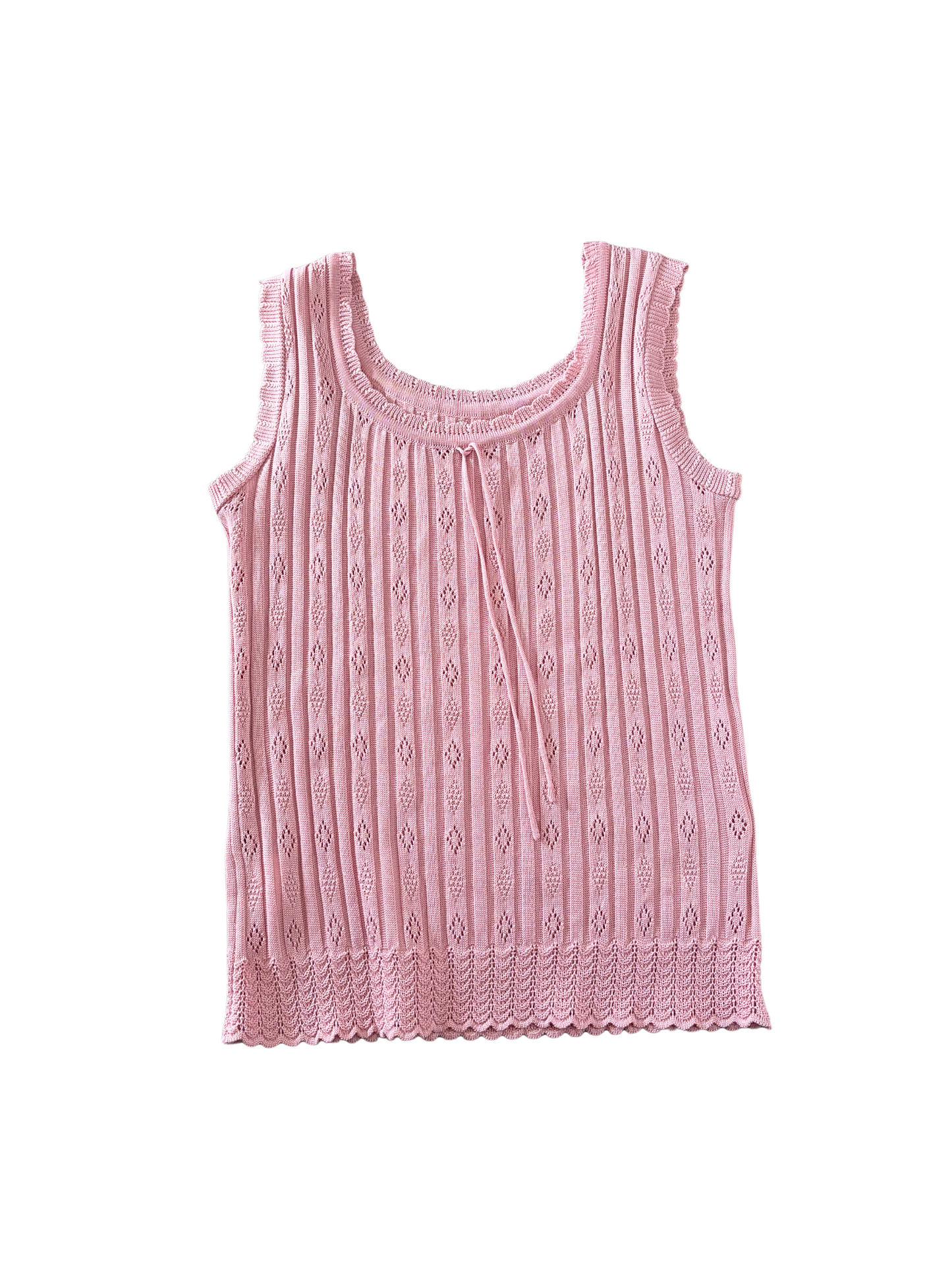 Soft Rose Knit Tank (M)